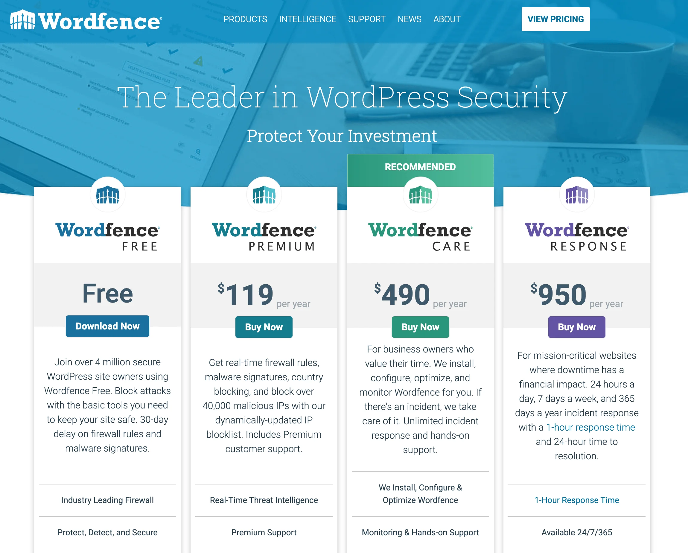 Wordfence Pricing
