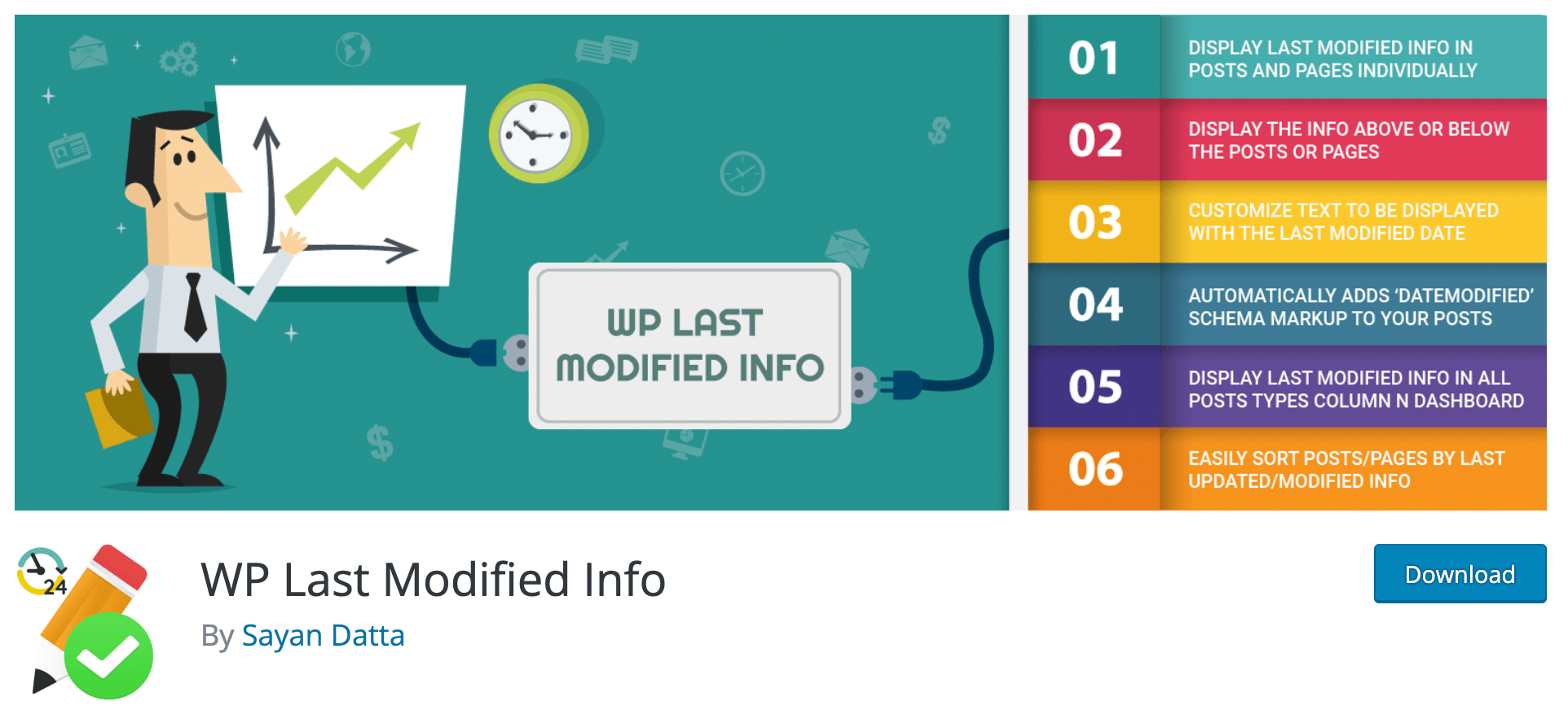 WP Last Modified Info Banner